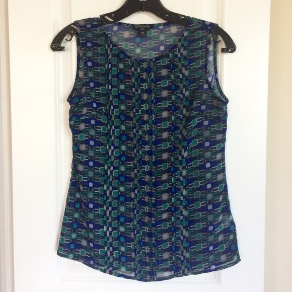 Banana Republic Tops - print sheer sleeveless top